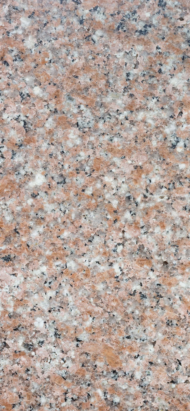 Marble Phone 桌布 壁紙 — 磨光花崗岩的近距離特寫，帶有粉紅色、白色和黑色的斑點礦物顆粒。