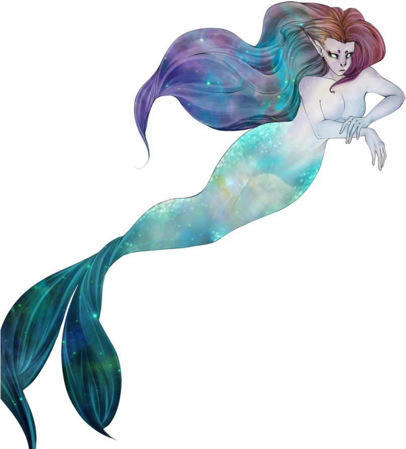 神秘美人魚插畫 壁紙