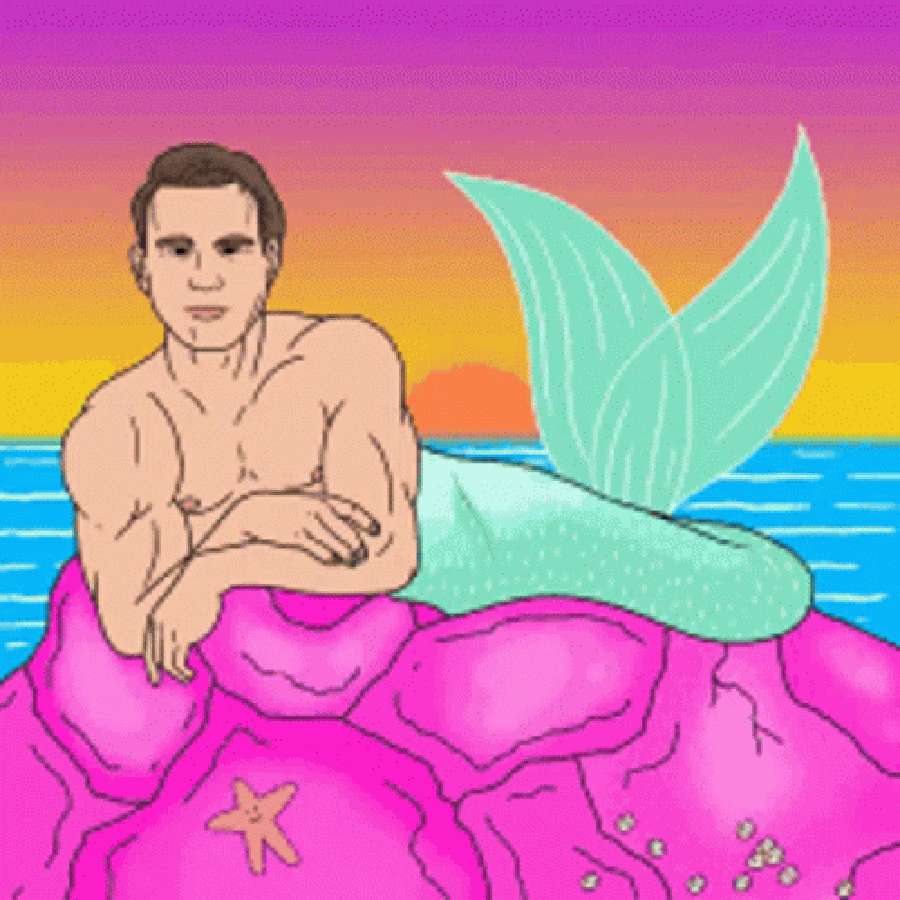 神秘美人魚海底悠游 壁紙