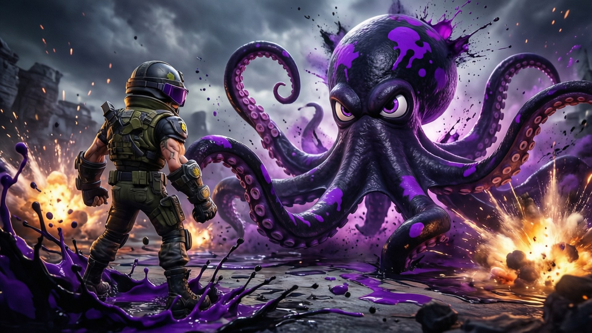 章魚擴充包頭目戰 壁紙