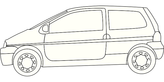 簡約汽車輪廓向量圖 壁紙
