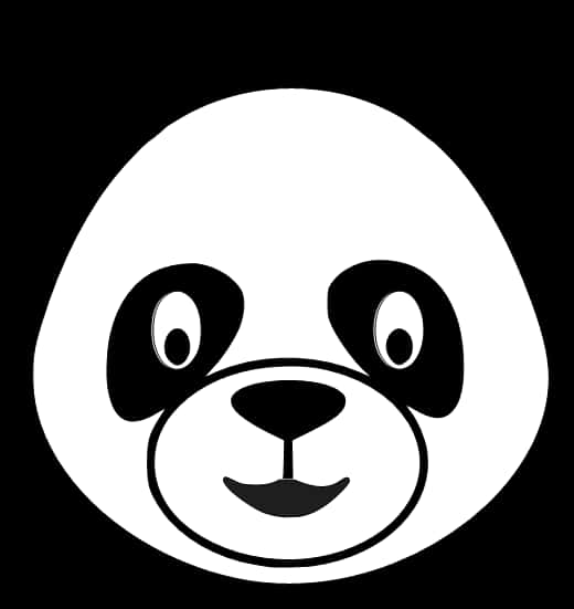 簡約熊貓臉圖樣 壁紙