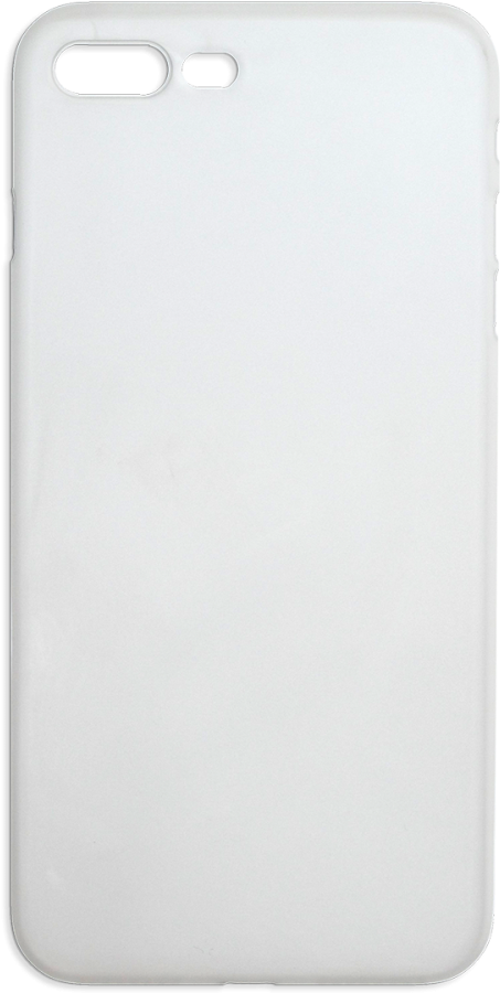 白色 iPhone 桌布 壁紙 — 簡約白色手機殼，帶有雙鏡頭開孔和光滑啞光飾面。