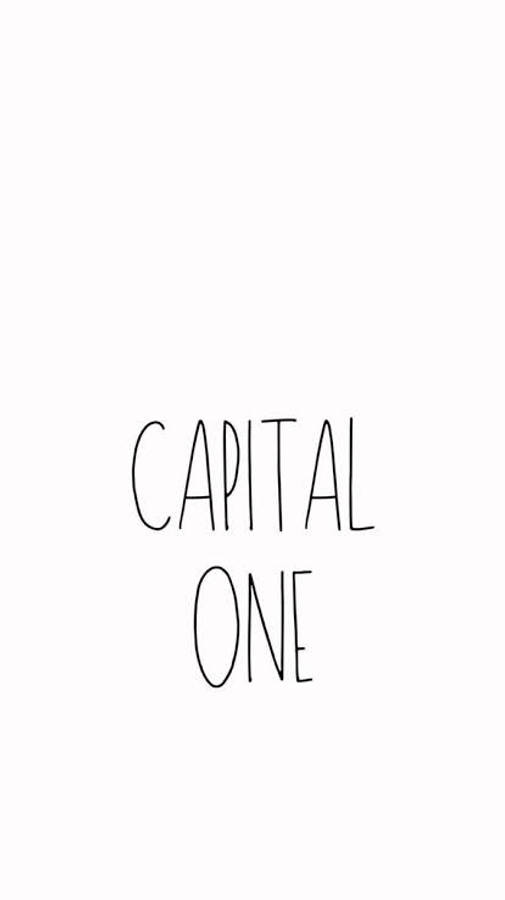 桌布 壁紙 — 簡約白色背景，中央以簡單黑色手寫風格字體顯示「CAPITAL ONE」字樣。