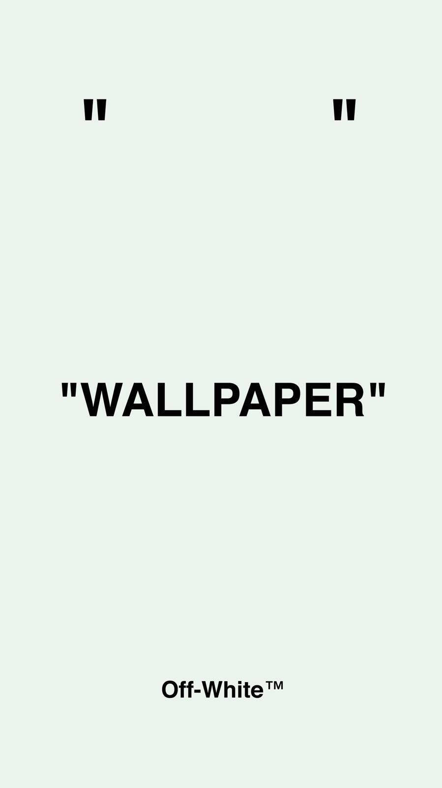 Off White 桌布 壁紙 — 簡約米白色背景，粗體黑色文字顯示wallpaper和品牌標誌。
