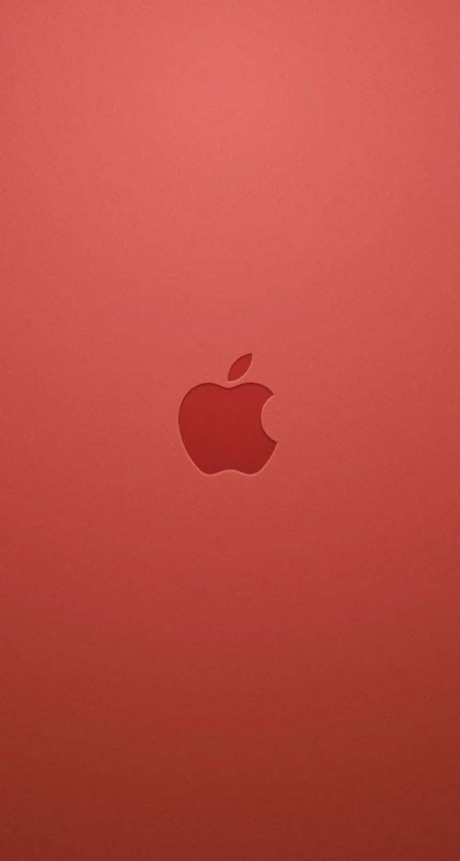 桌布 壁紙 — 簡約紅色漸變背景，中央放置一個低調的Apple標誌。