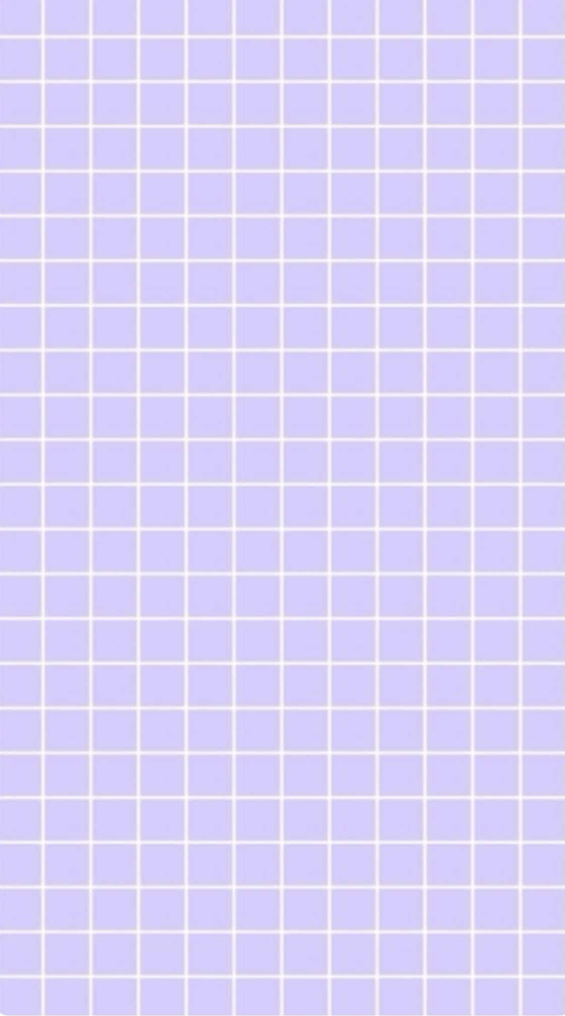 Pastel Aesthetic Grid 桌布 壁紙 — 簡約薰衣草格紋圖案，在柔和粉彩背景上帶有清晰白色線條。