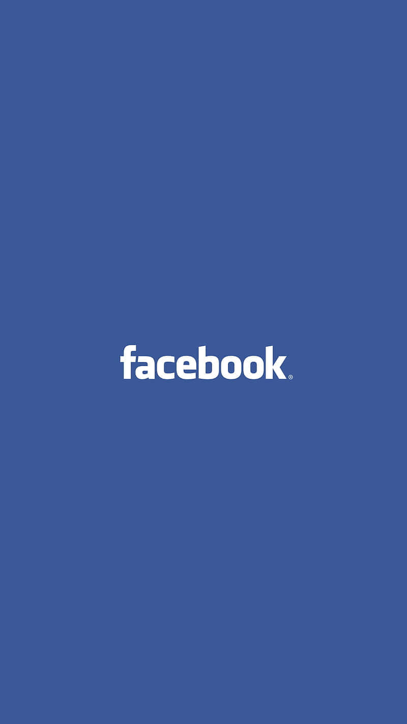 Social 桌布 壁紙 — 簡約藍色背景，中央放置白色Facebook標誌。