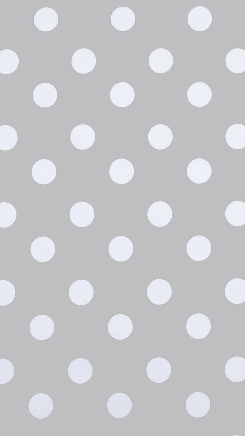 Dot 桌布 壁紙 — 簡約風格壁紙，在柔和的灰色背景上均勻分佈白色圓點。