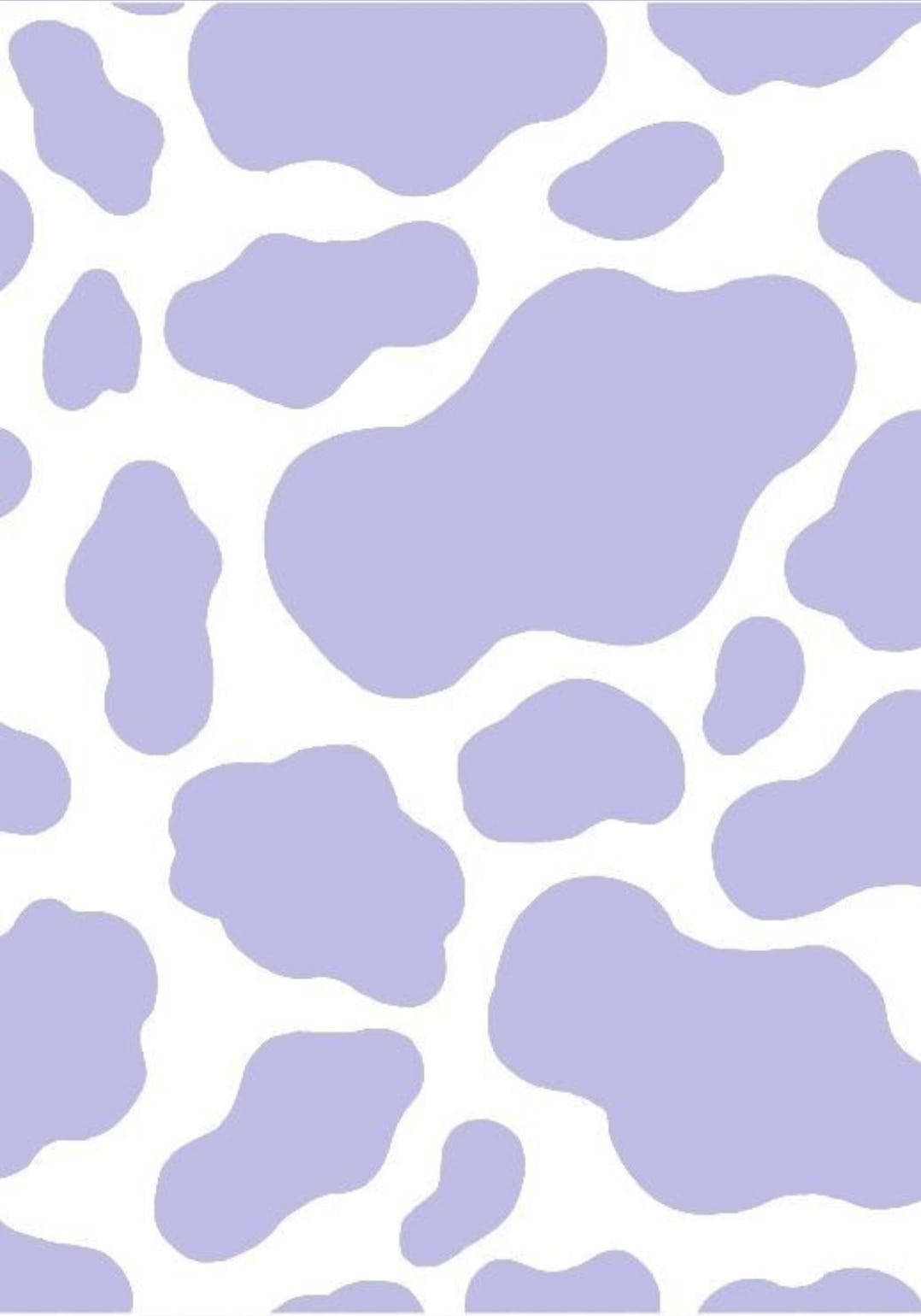 Leopard Print 桌布 壁紙 — 簡約風格壁紙，在純白背景上帶有柔和的薰衣草乳牛斑點。