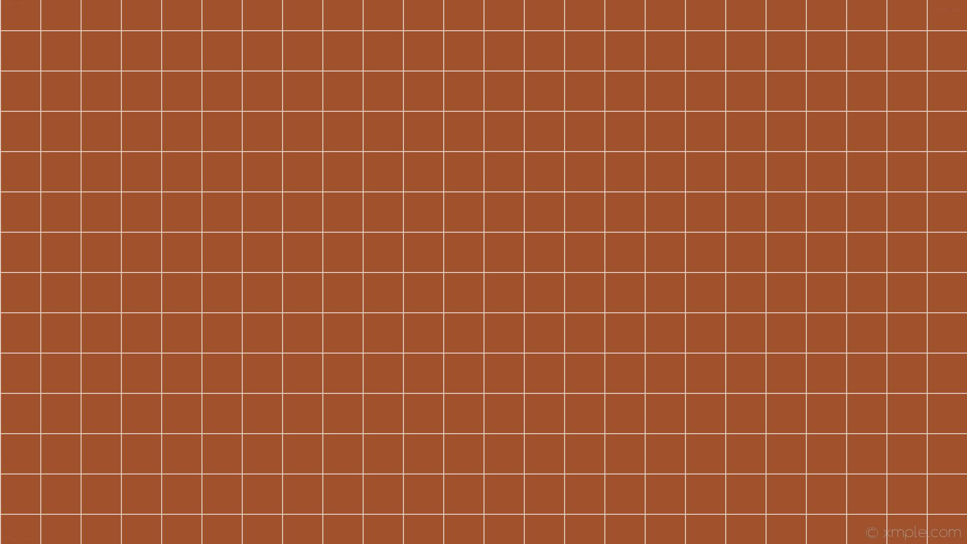 Grid Aesthetic 桌布 壁紙 — 簡約風格桌布，暖棕色背景，白色細格線營造出乾淨的幾何圖案。