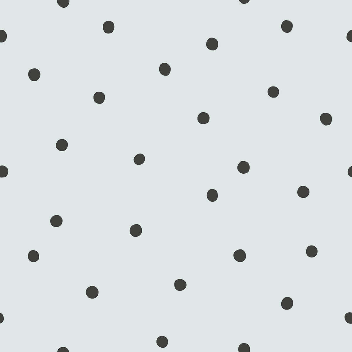 Pink And White Polka Dot 桌布 壁紙 — 簡約風格桌布，柔軟淺灰色背景上散落著深灰色圓點。