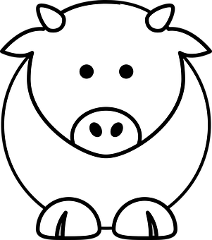 簡約黑白乳牛圖示 壁紙