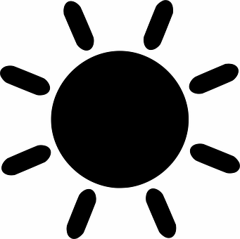 簡約黑色太陽圖標 壁紙