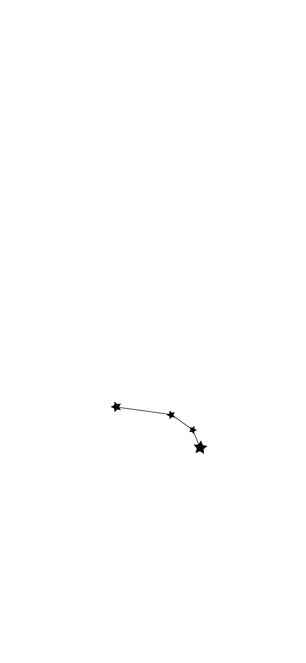 Stars 桌布 壁紙 — 簡約黑色線條繪畫，在純白背景上描繪一個四星星座。