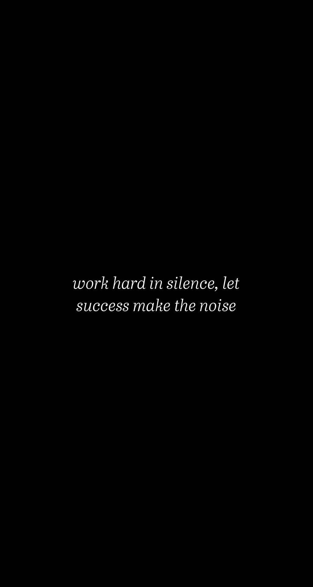 Positive Quotes 桌布 壁紙 — 簡約黑色背景，中央白色勵志語句，採用乾淨的無襯線字體。