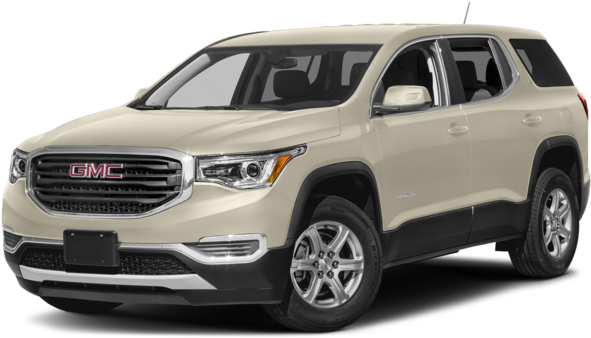 GMC 桌布 壁紙 — 米色GMC Acadia SUV在工作室燈光下展示，帶有鍍鉻飾邊和合金輪圈。