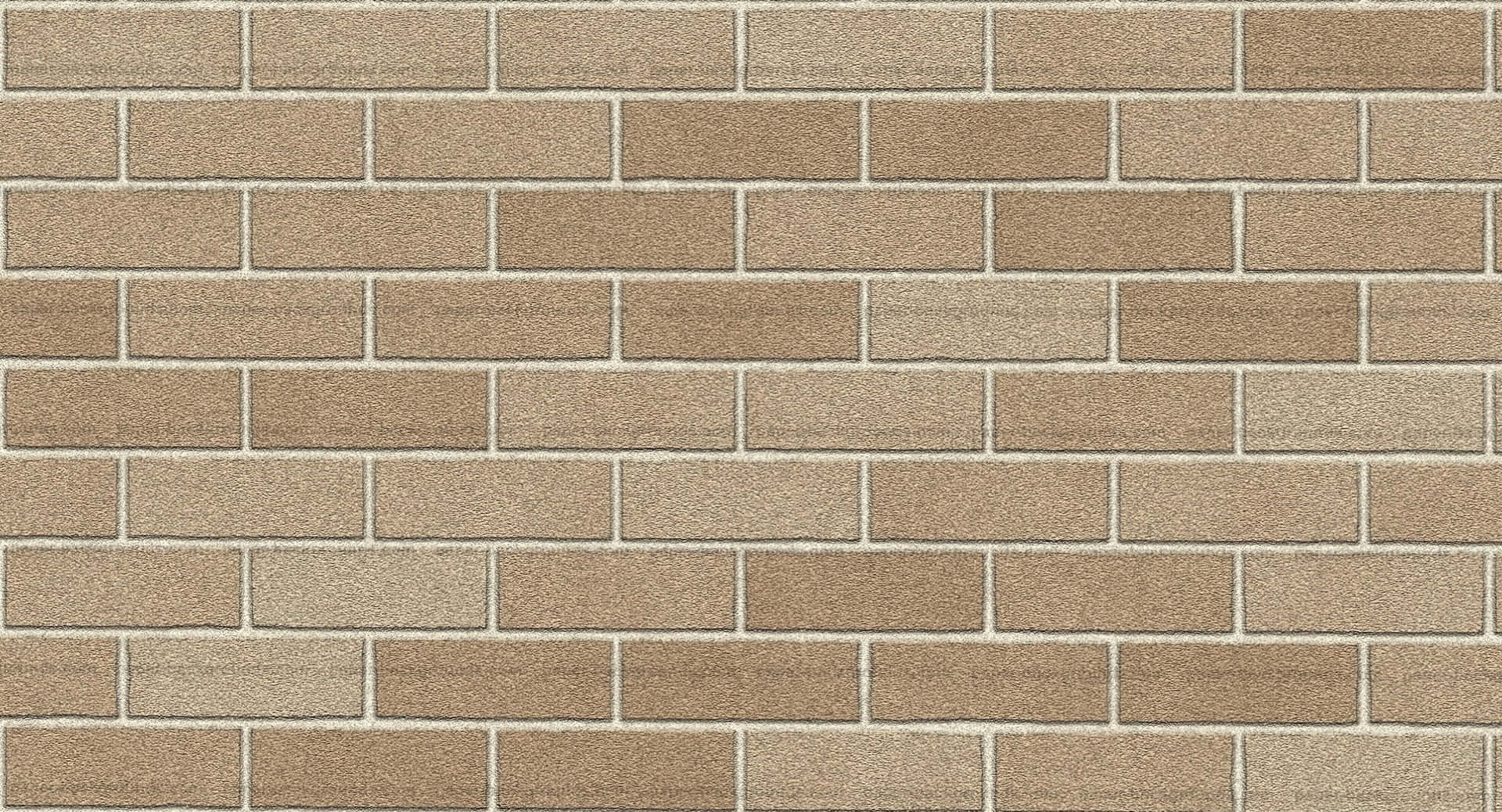 Brick 桌布 壁紙 — 米色磚牆的特寫，帶有紋理灰泥線條和均勻的長方形磚塊。