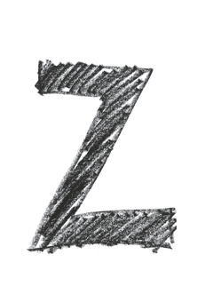 粉筆板紋理字母Z 壁紙