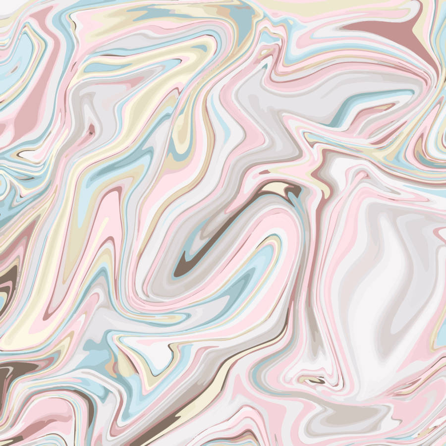 pastel 桌布 壁紙 — 粉紅、藍色和奶油的柔和粉彩漩渦在夢幻般的抽象圖案中流動，帶有柔和的漸變。