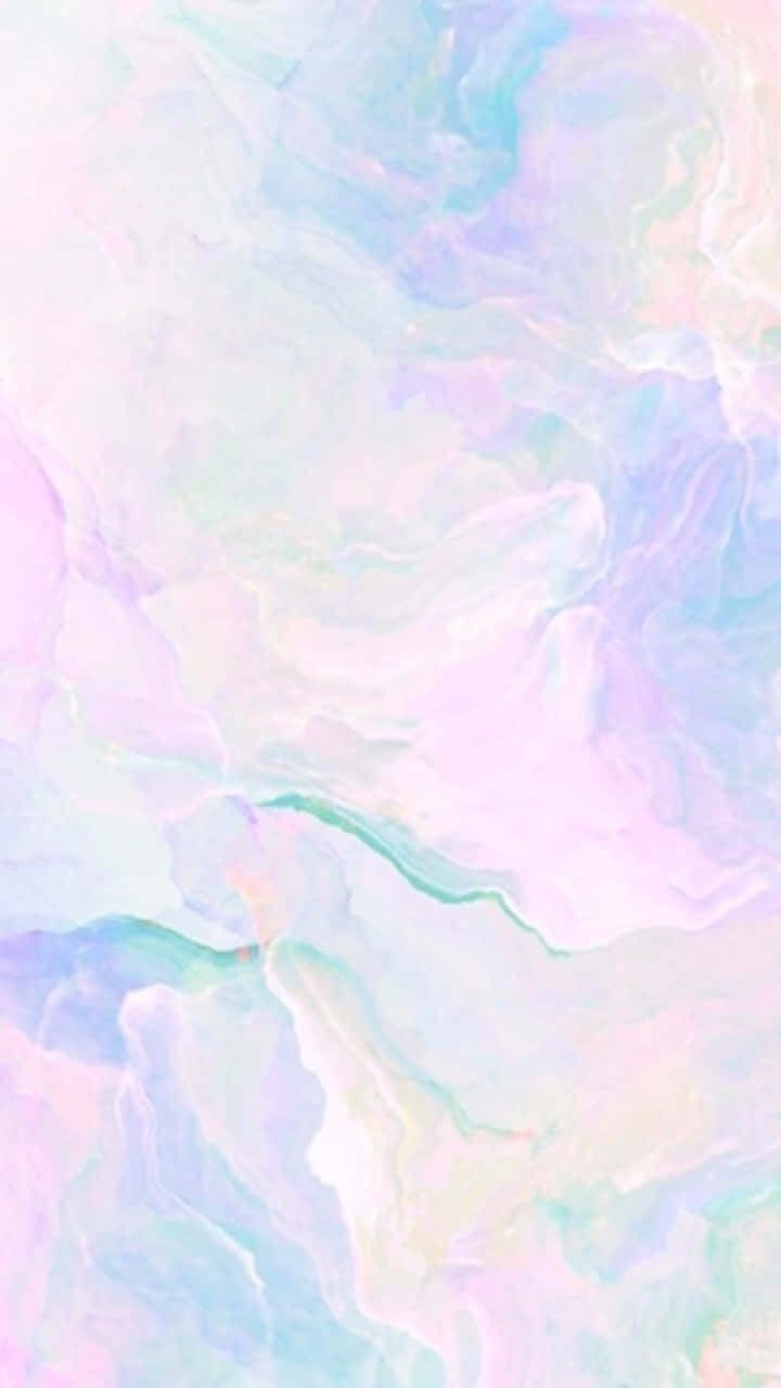 Pastel Tie Dye 桌布 壁紙 — 粉紅、藍色和薰衣草色的柔和粉彩漩渦融合在夢幻般的水彩抽象洗滌中。