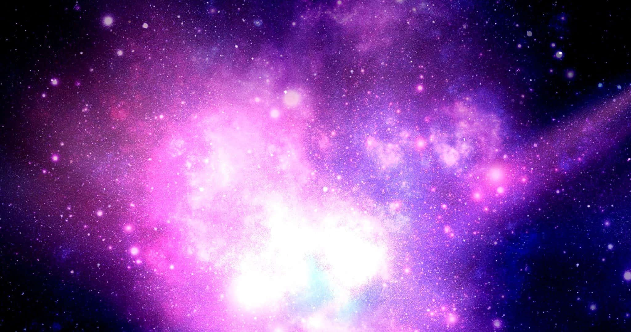 粉紅星系 2048 x 1077 背景 壁紙