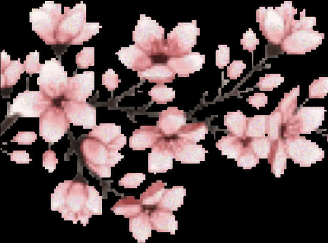 粉紅櫻花藝術表現