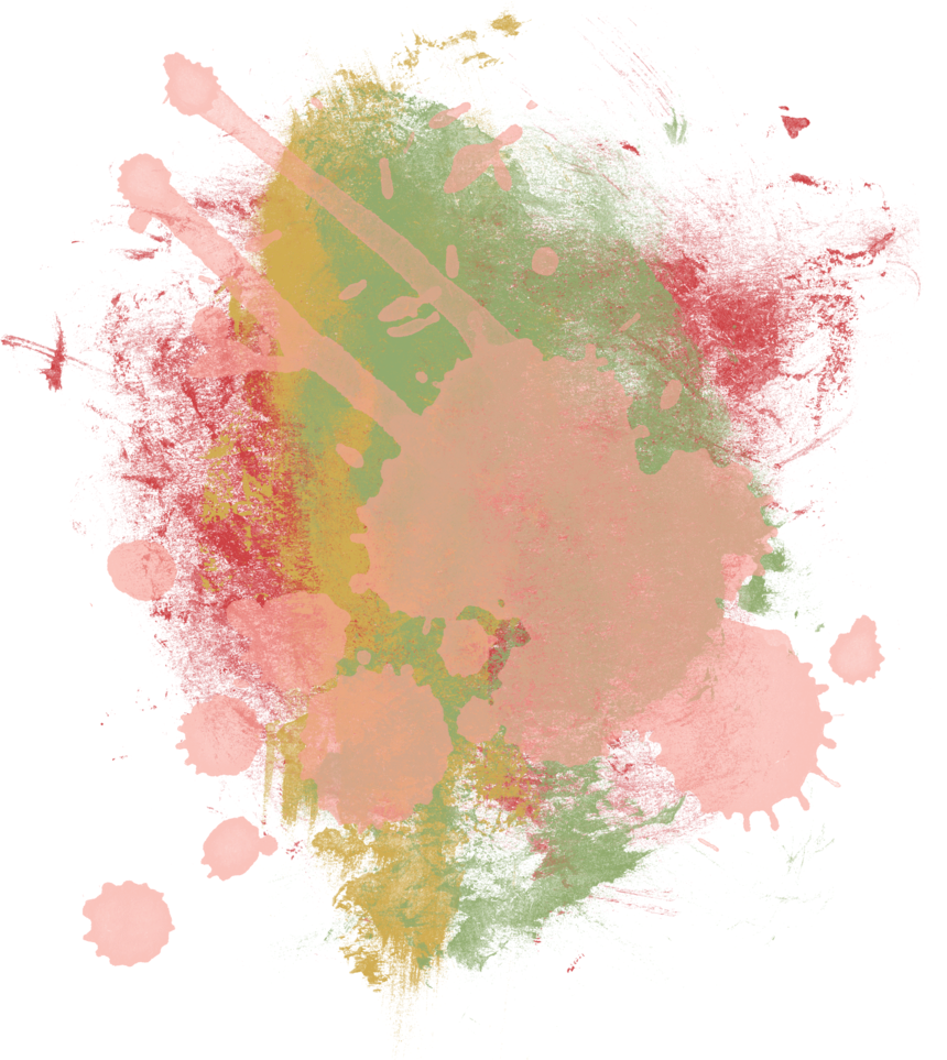 Paint Splash 桌布 壁紙 — 粉紅色、綠色和紅色的鮮豔油漆飛濺在純黑色背景上爆裂開來，營造出充滿活力的抽象構圖。