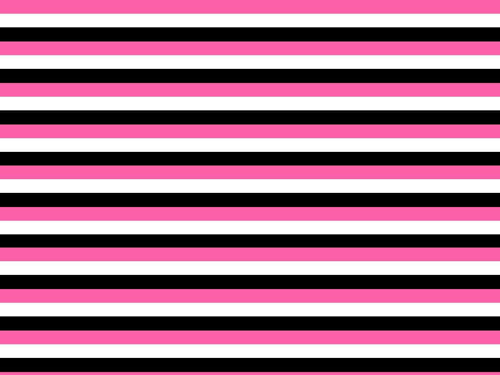 Pink Black And White 桌布 壁紙 — 粉紅色、黑色和白色的粗大水平條紋營造出高對比度的幾何圖案。
