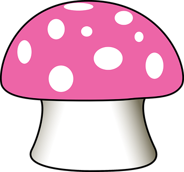 粉红菇帽矢量图 壁紙