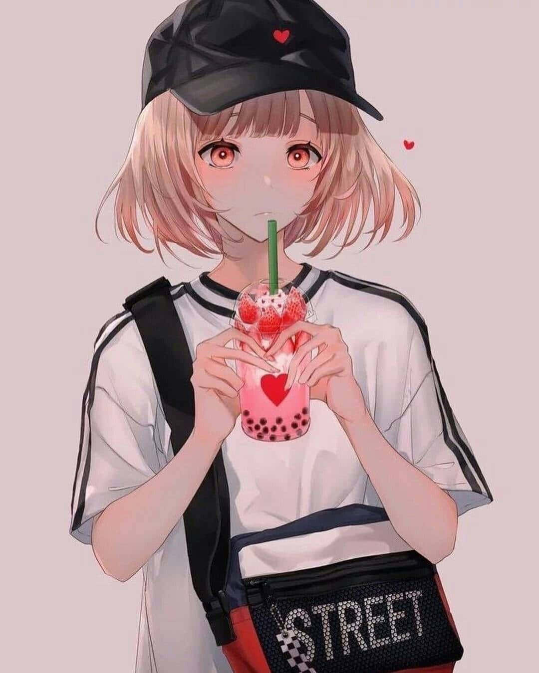 粉色動漫美學圖片 壁紙