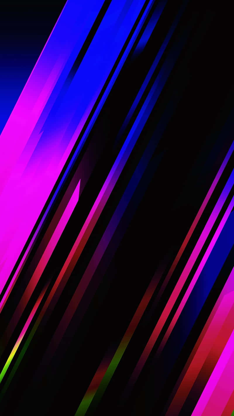 粉藍線條 Super AMOLED 顯示器 壁紙