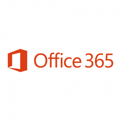 microsoft 桌布 壁紙 — 粗體橙色的 Microsoft Office 365 標誌在純黑色背景上格外突出。