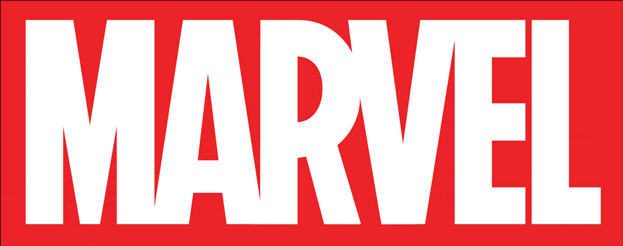 漫威 桌布 壁紙 — 粗體白色 'MARVEL' 文字，使用厚實的無襯線字體，居中在純紅色背景上。