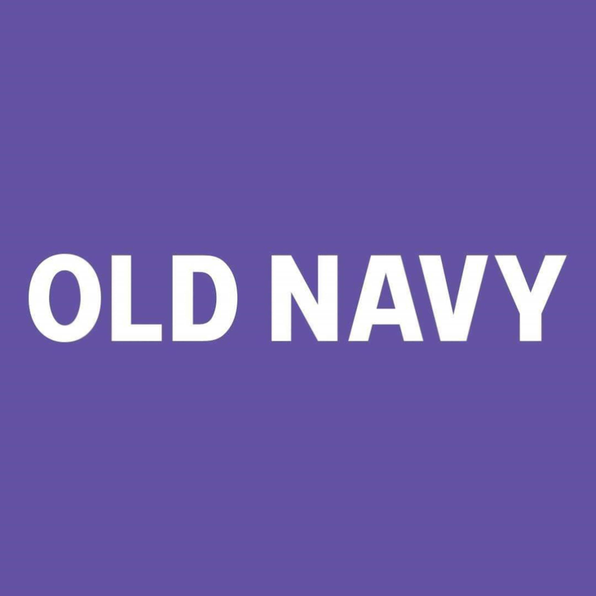 old 桌布 壁紙 — 粗體白色 'OLD NAVY' 文字居中在純紫色背景上。