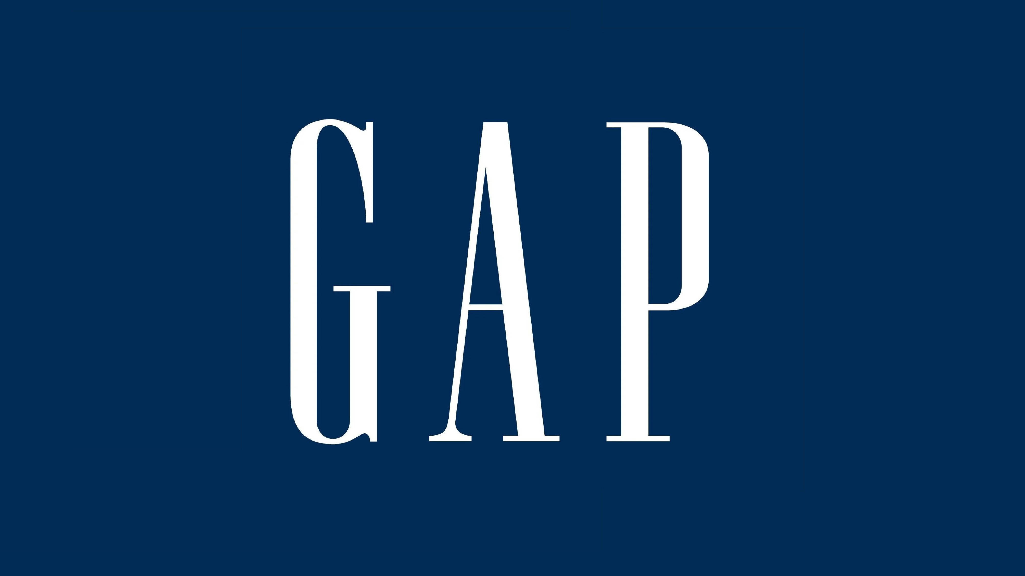 Gap 桌布 壁紙 — 粗體白色GAP標誌居中於純海軍藍背景上。