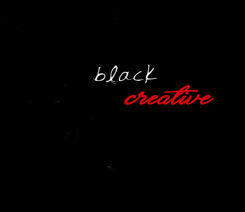 標誌 桌布 壁紙 — 粗體白色和紅色草書文字，寫著 black creative，漂浮在帶有紋理的黑色背景上。