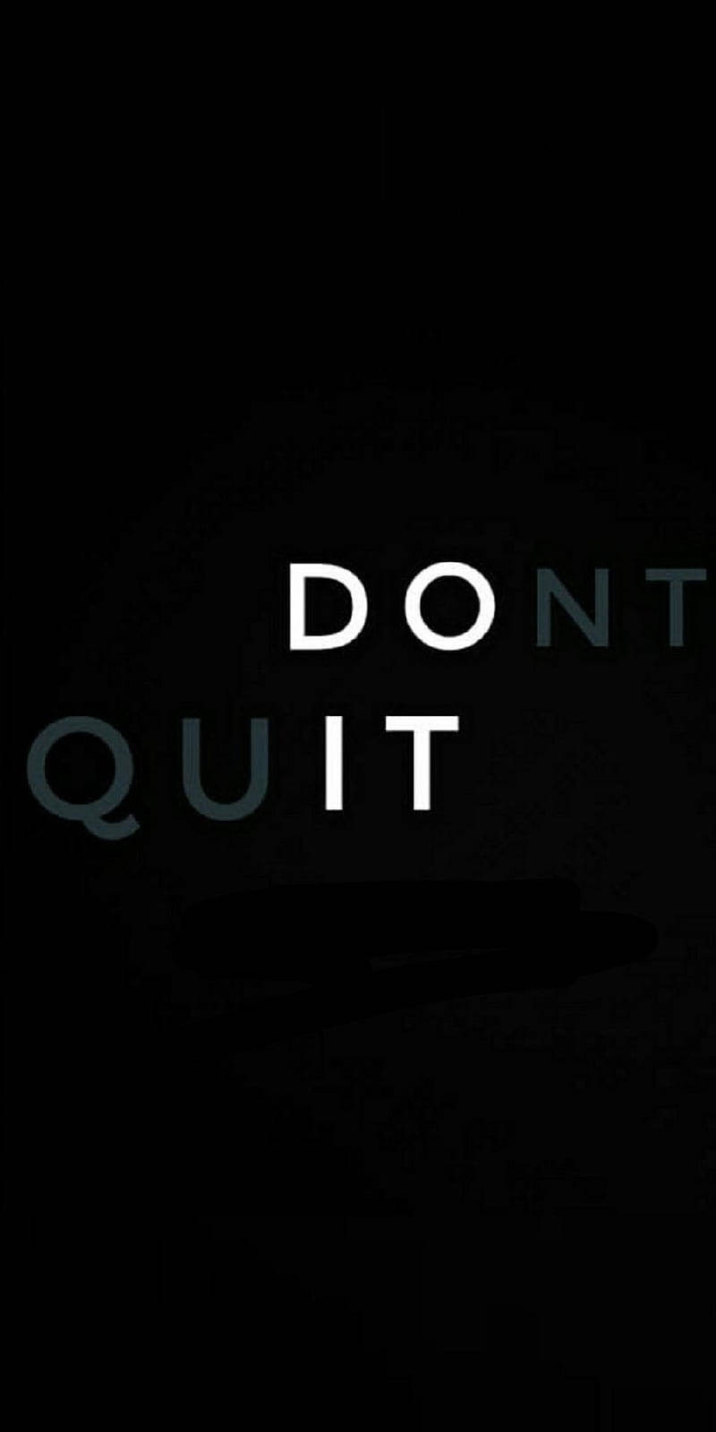 Motivational Quotes 桌布 壁紙 — 粗體白色文字「DO NOT QUIT」在純黑色背景上突出顯示，下方帶有微弱陰影。