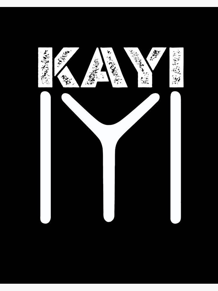 黑色 桌布 壁紙 — 粗體白色文字 KAYI，下方有一個風格化的 Y 符號，位於純黑色背景上。