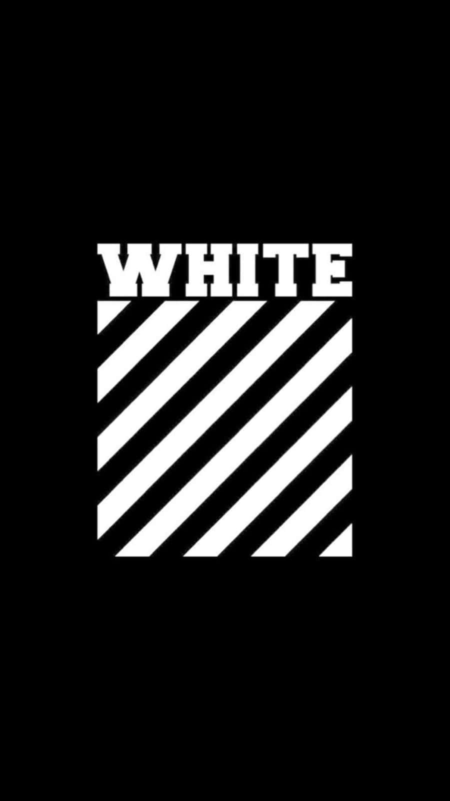 Stripes 桌布 壁紙 — 粗體白色文字和斜線條紋與純黑色背景形成強烈對比。