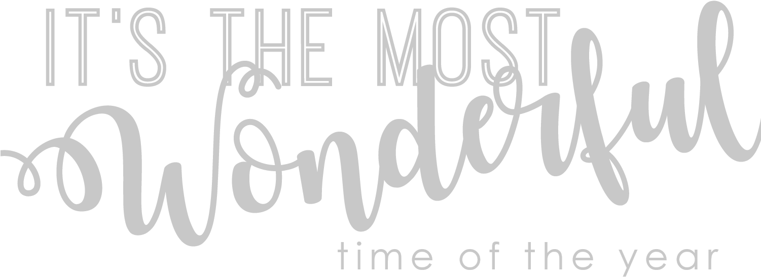 calligraphy 桌布 壁紙 — 粗體白色文字在純黑色背景上顯示「IT'S THE MOST Wonderful time of the year」。