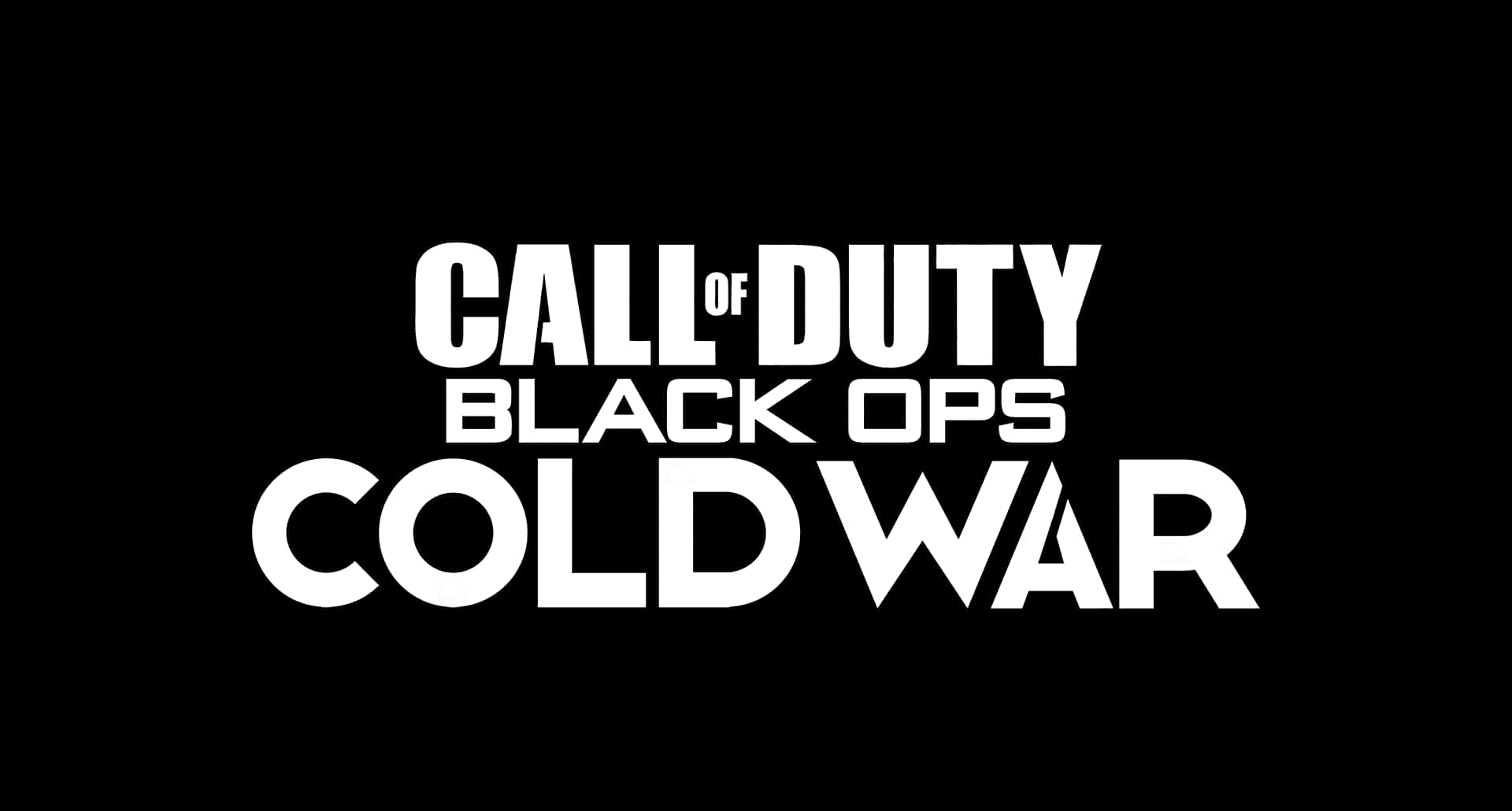 1920x1080 Call Of Duty Black Ops Cold War 桌布 壁紙 — 粗體白色文字在純黑色背景上顯示 Call of Duty Black Ops Cold War。