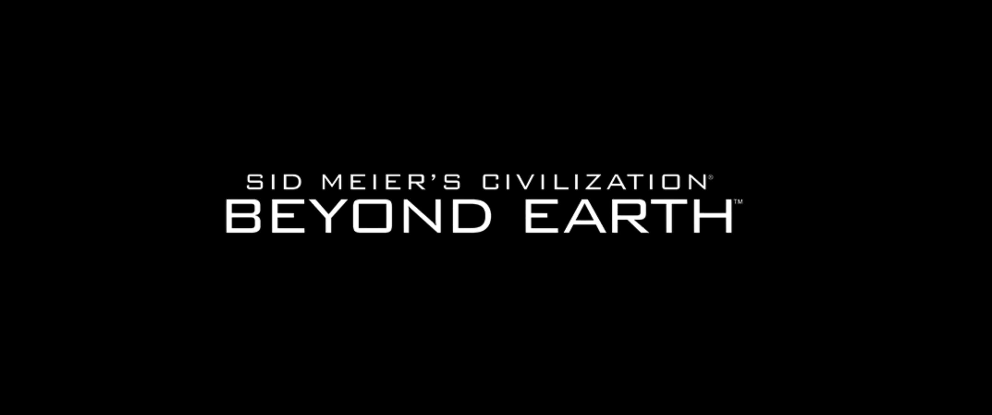 黑色 桌布 壁紙 — 粗體白色文字在純黑色背景上顯示 Sid Meier's Civilization Beyond Earth。