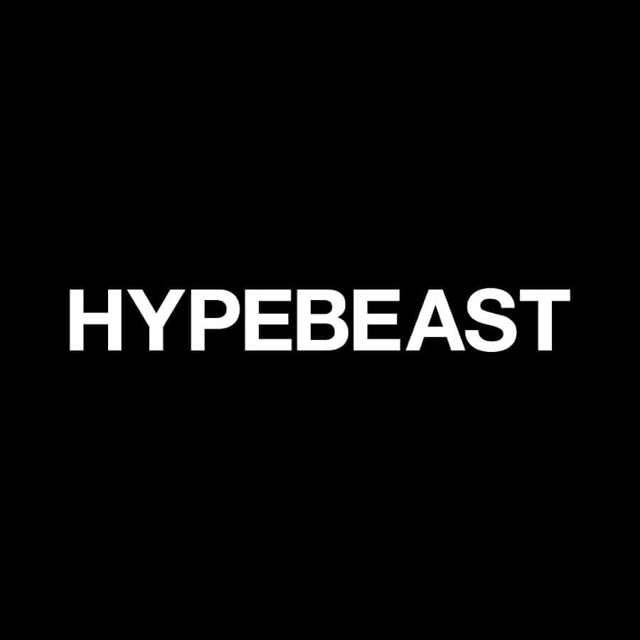 潮流玩家 桌布 壁紙 — 粗體白色文字寫著 hypebeast，居中在純黑色背景上。