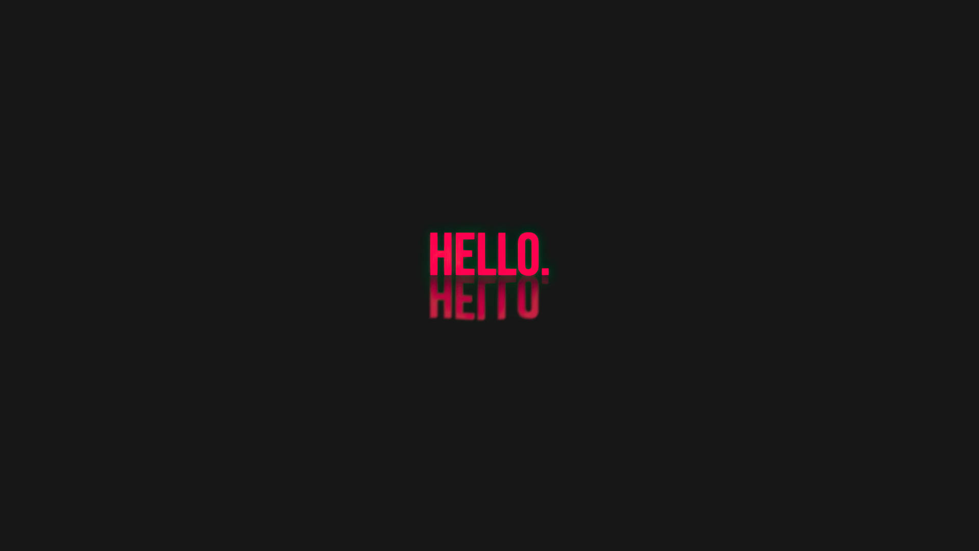 Typography 桌布 壁紙 — 粗體粉紅色文字在鮮明的黑色背景上顯示 hello 和 heitou，帶有微妙的倒影。