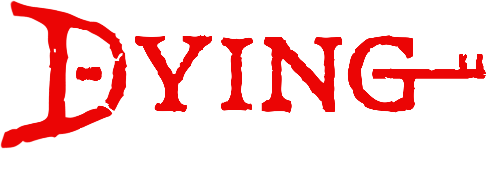 綠洲 桌布 壁紙 — 粗體紅色文字「DYING」以鏈條連接到白色「REBORN」，置於純綠色背景上。