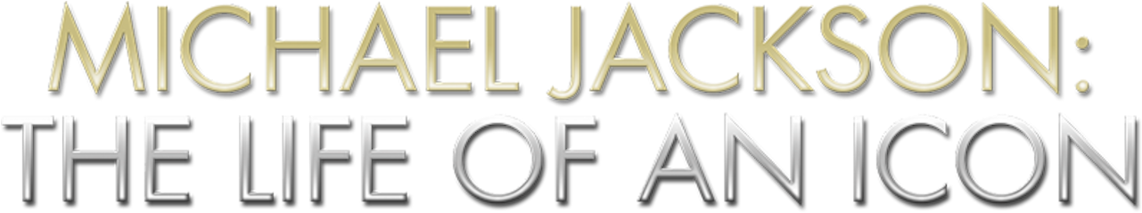 麥可·傑克森 桌布 壁紙 — 粗體金屬文字在黑色背景上顯示 Michael Jackson The Life of an Icon。