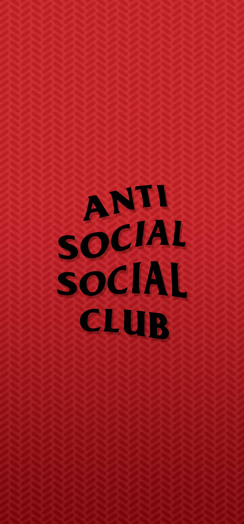 Social 桌布 壁紙 — 粗體黑色 'ANTI SOCIAL SOCIAL CLUB' 文字，帶有紋理的紅色背景和微妙的漸變。