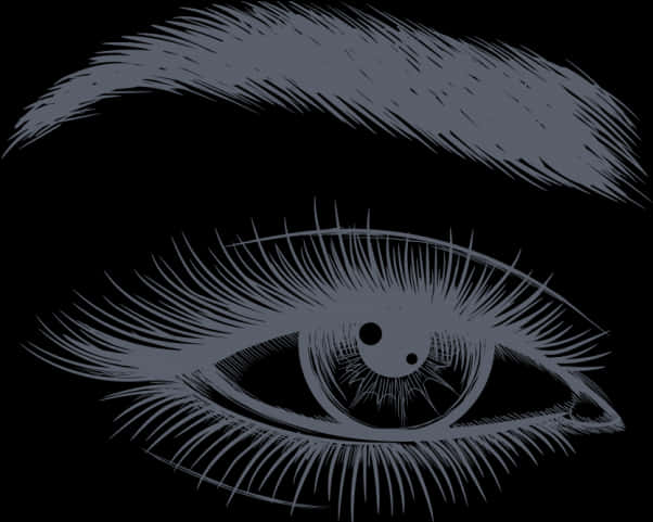 精細眼睛與睫毛插畫 壁紙