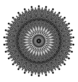 精緻曼陀羅圖案 壁紙